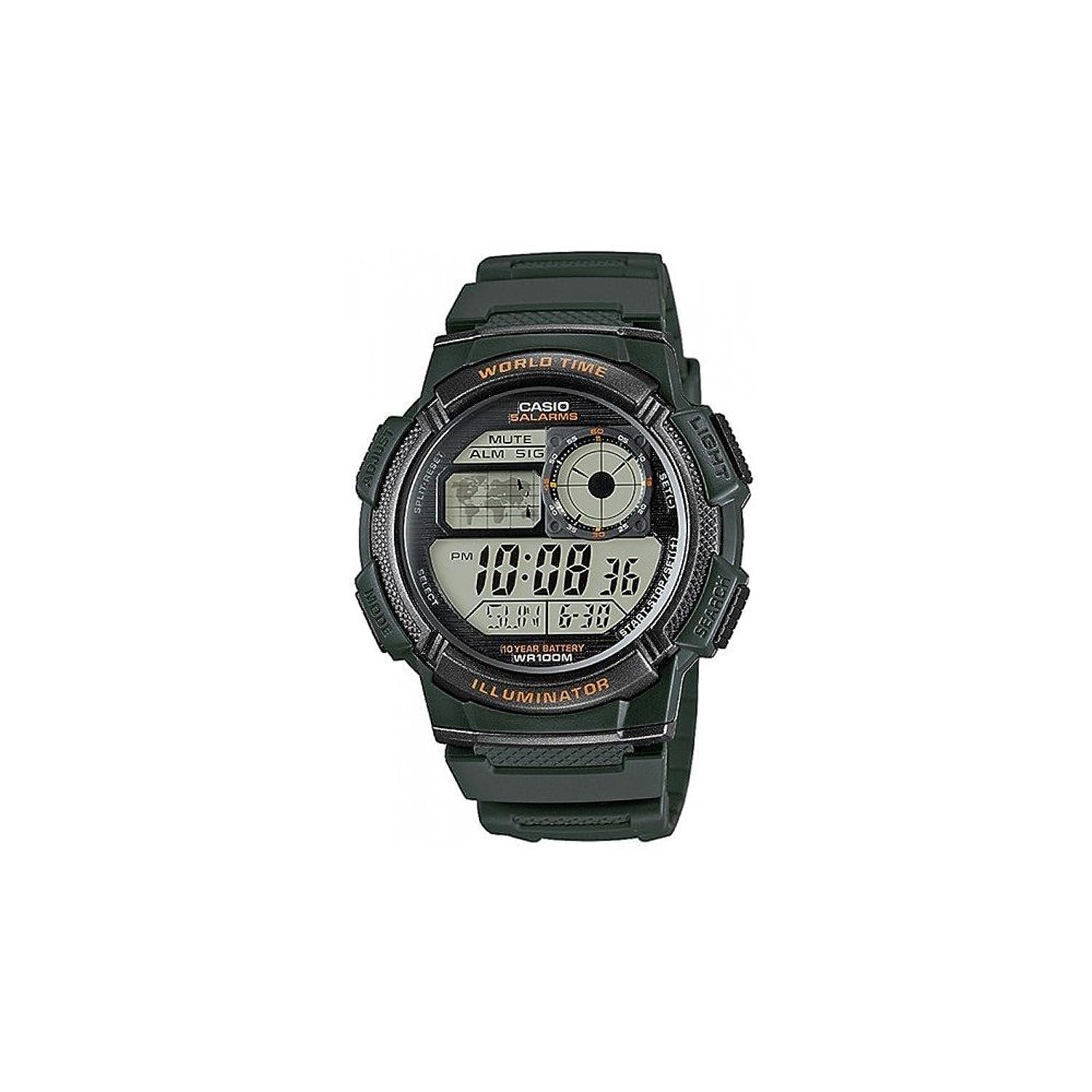 Relógio Masculino Casio Digital AE1000W3AVDF – Verde Militar