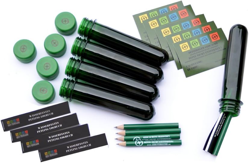 10 Green PETling Preforms (13cm) - The Ultimate Geocaching Hideout Container, FTF Ready! Made In Germany