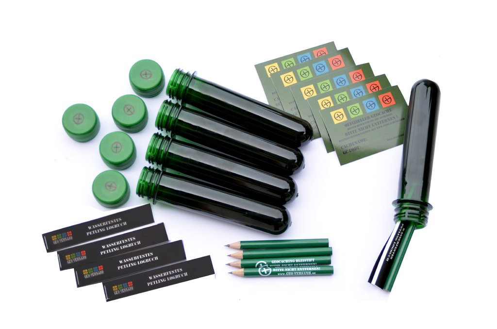 geo-versand 100 TLG. Geocache Set Paket Geocaching Versteck Logbücher Petling wasserdicht gr