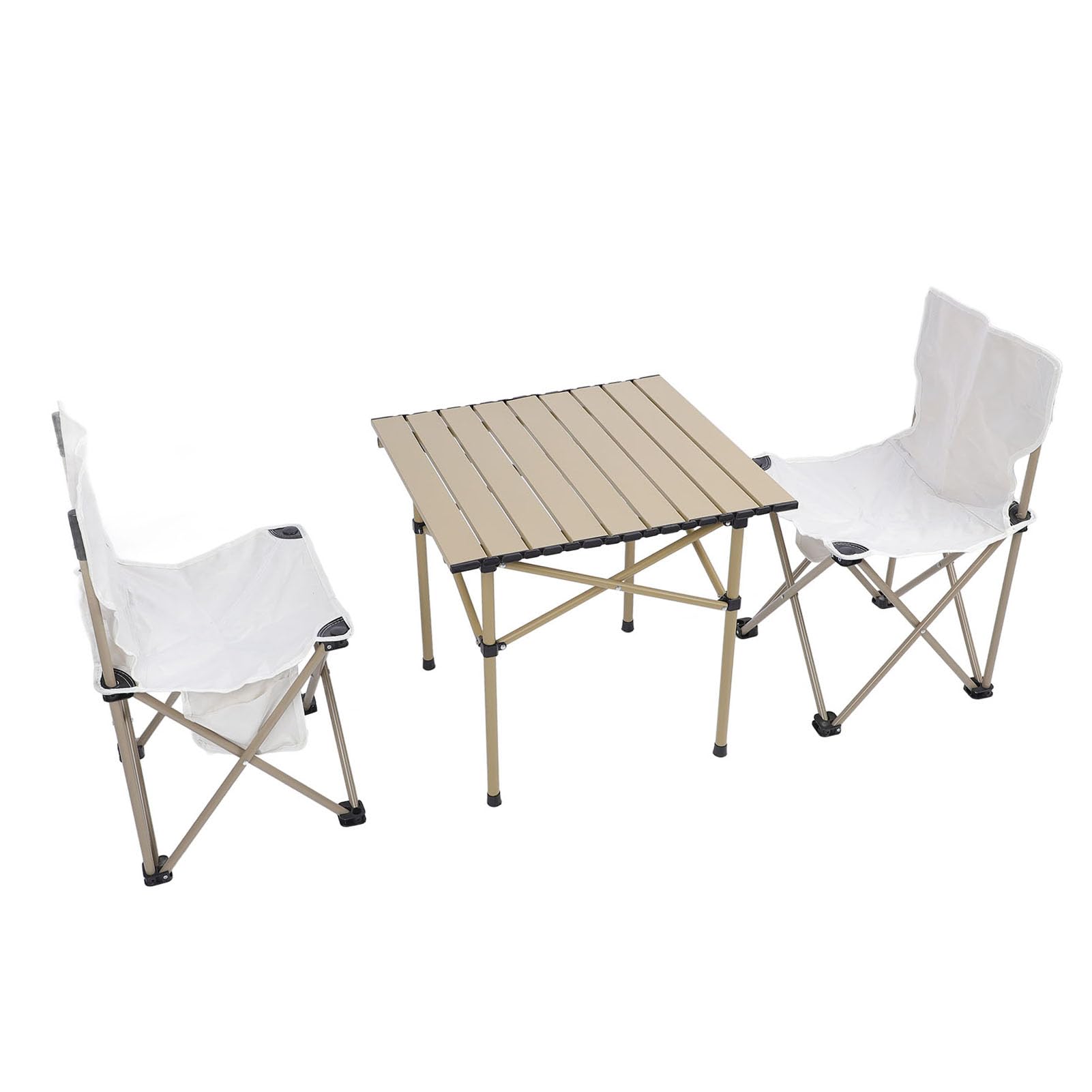 Leichtes, tragbares Outdoor-Klapptisch und Stühle-Set, Aluminiumlegierung, Campingausrüstung für Picknick, Heckklappe, Roadtrips – kompakt und Design, einfach zu tragen