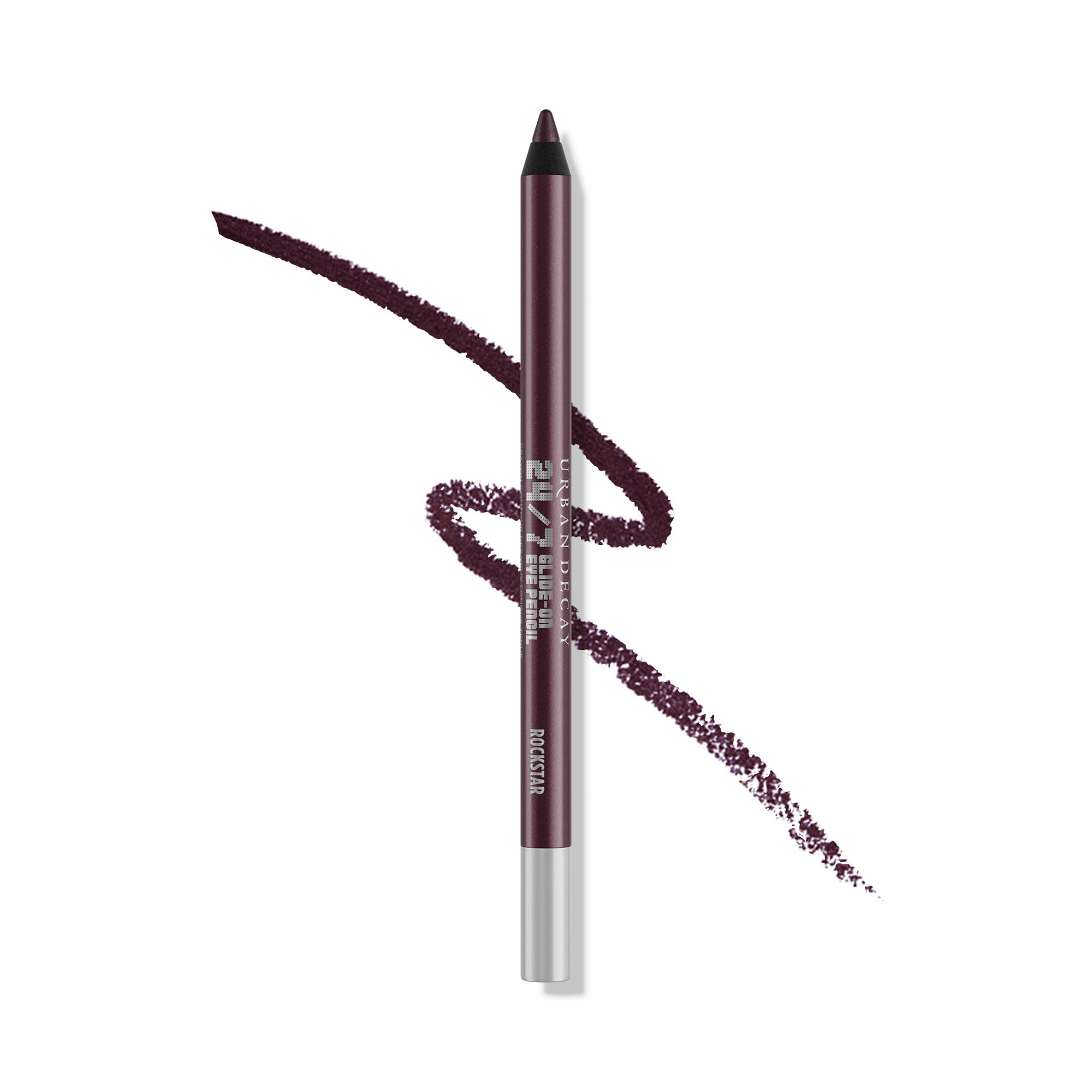 urban decay 24/7 glide-on waterproof eyeliner pencil - smudge-proof, long-lasting, transfer-proof, up to 16hr wear, smooth no-tug formula, rockstar (matte dark purple) - 0.04 oz