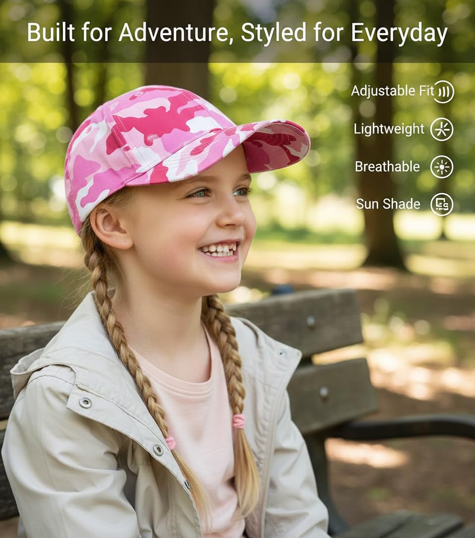 A2Z 4 Kids Dziewczęca czapka z daszkiem czapka z daszkiem trucker ochrona przeciwsłoneczna jednolity kolor oddychająca tkanina wygodne dopasowanie do codziennego noszenia lekkie sportowe nakrycia