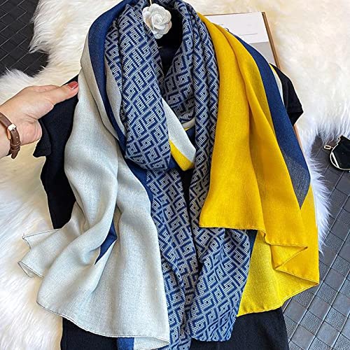 Cotton and Linen Hand Feel Scarfs for Women, Long Shawl, Lightweight and Soft, Suitable for All Season2