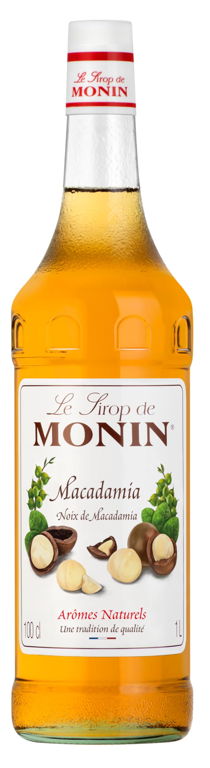 Monin Cafe Probierpaket 5 x 1 L - inkl. 5 Pumpen für Kaffeespezialitäten, Desserts und Cocktails mit Vanille - Karamell - Schokolade - Macadamia - Amaretto - Sirup
