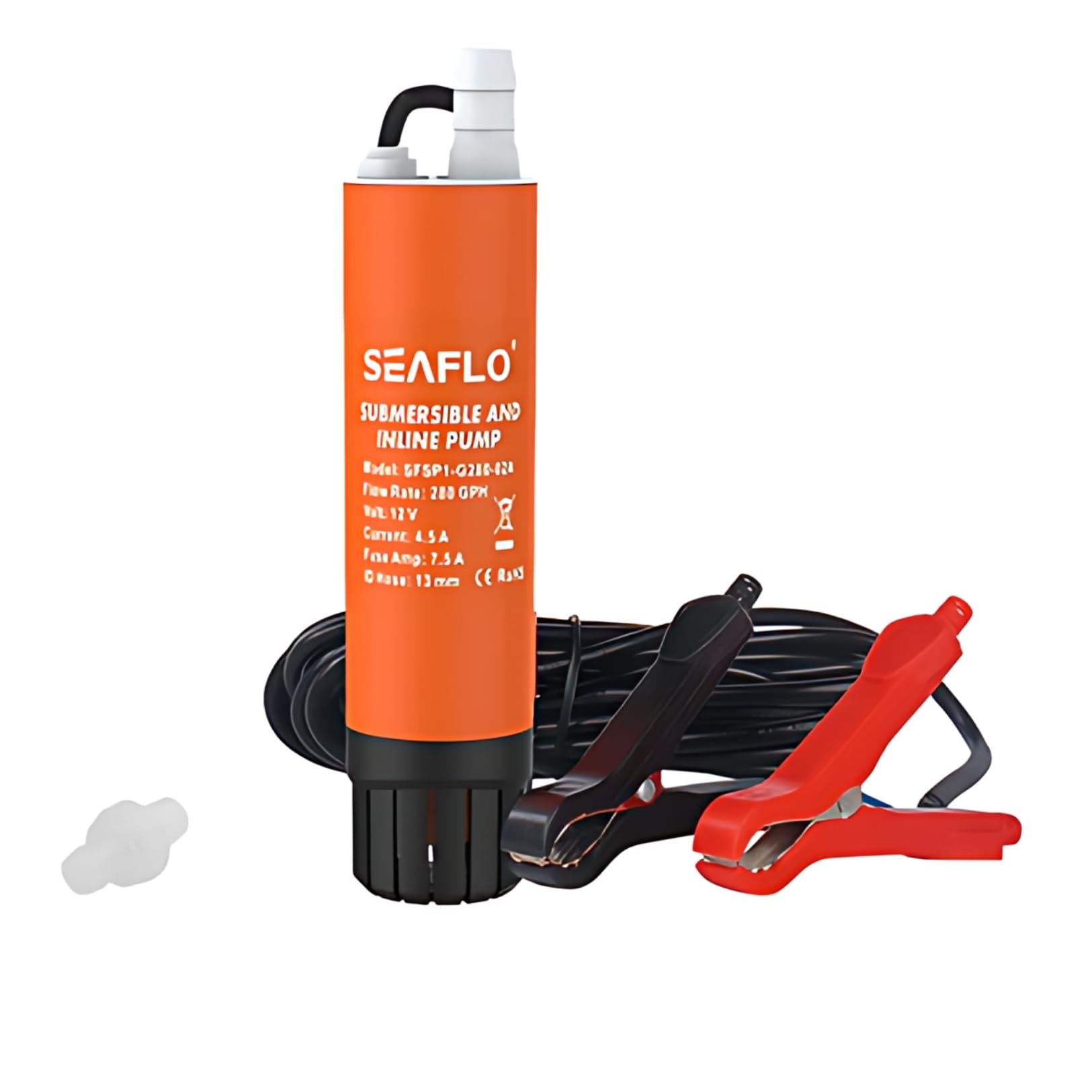 Seaflo Orange 12V Submersible/Inline Water Diesel Transfer Pump 4.7 Gallons Per Minute