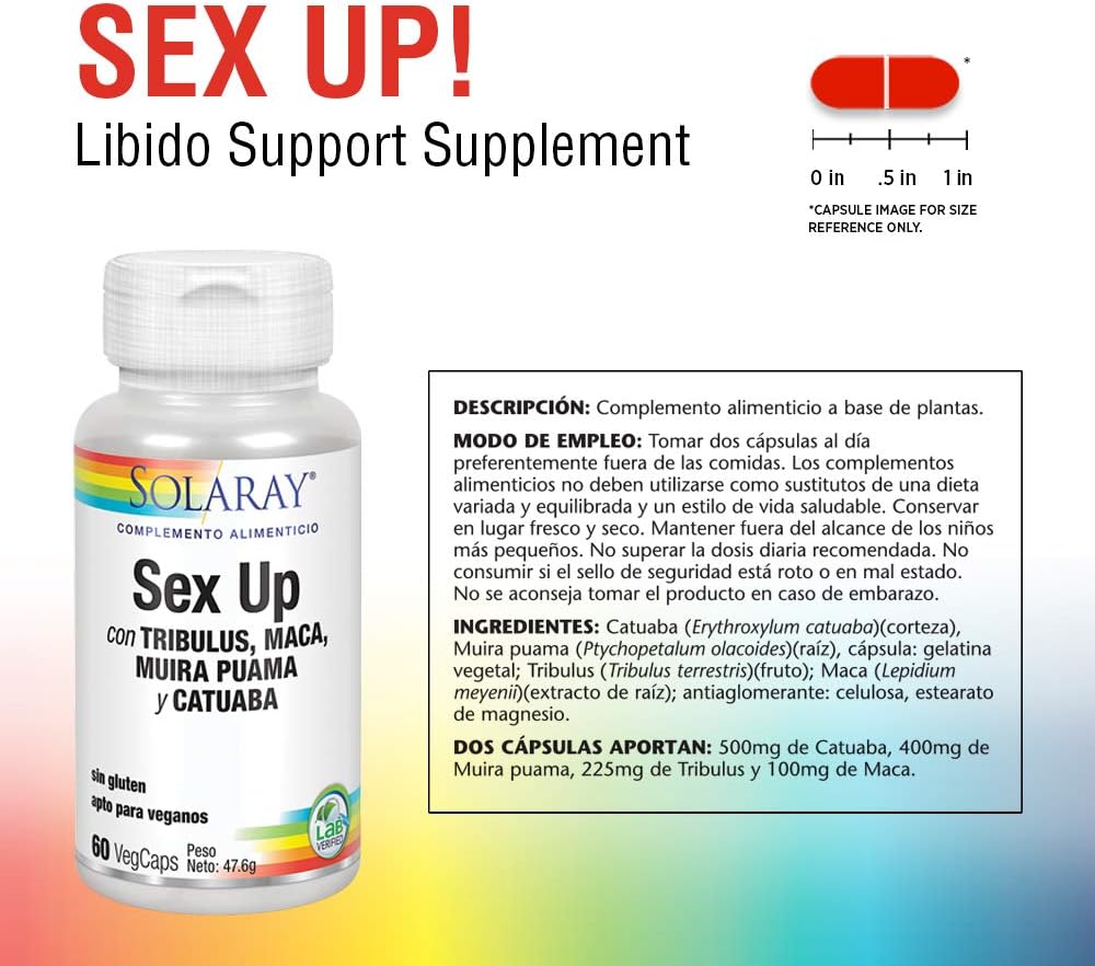 60 cápsulas de potenciador sexual Solaray Sex Up por 19,13€ (marcando aplicar cupón en compra recurrente)