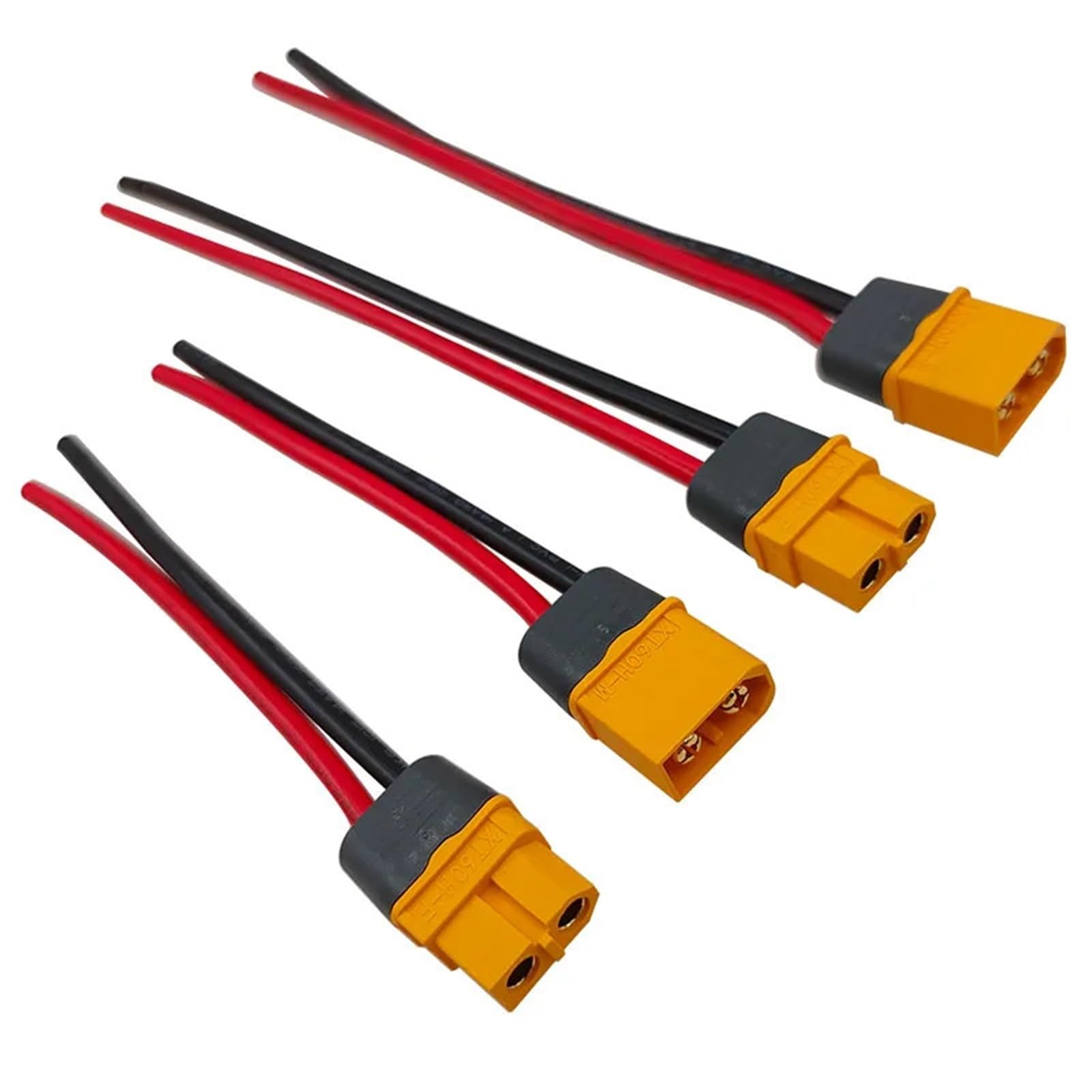 Conectores XT60H de alta corriente hembra con cable de 15cm para proyectos RC, 10 piezas 8