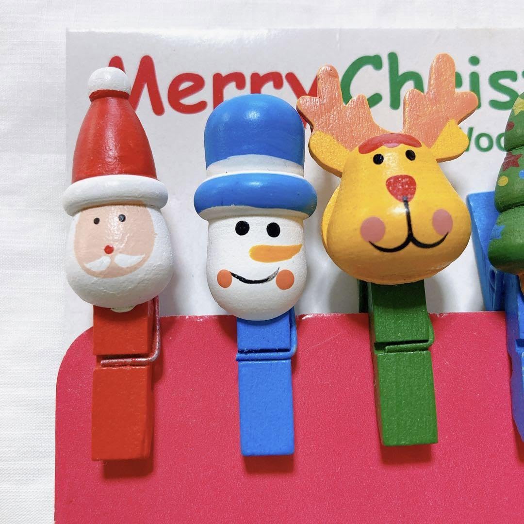 Amazon.co.jp: クリスマス木製ピンチ クリップ 5本セット 長さ:約5.5cm 