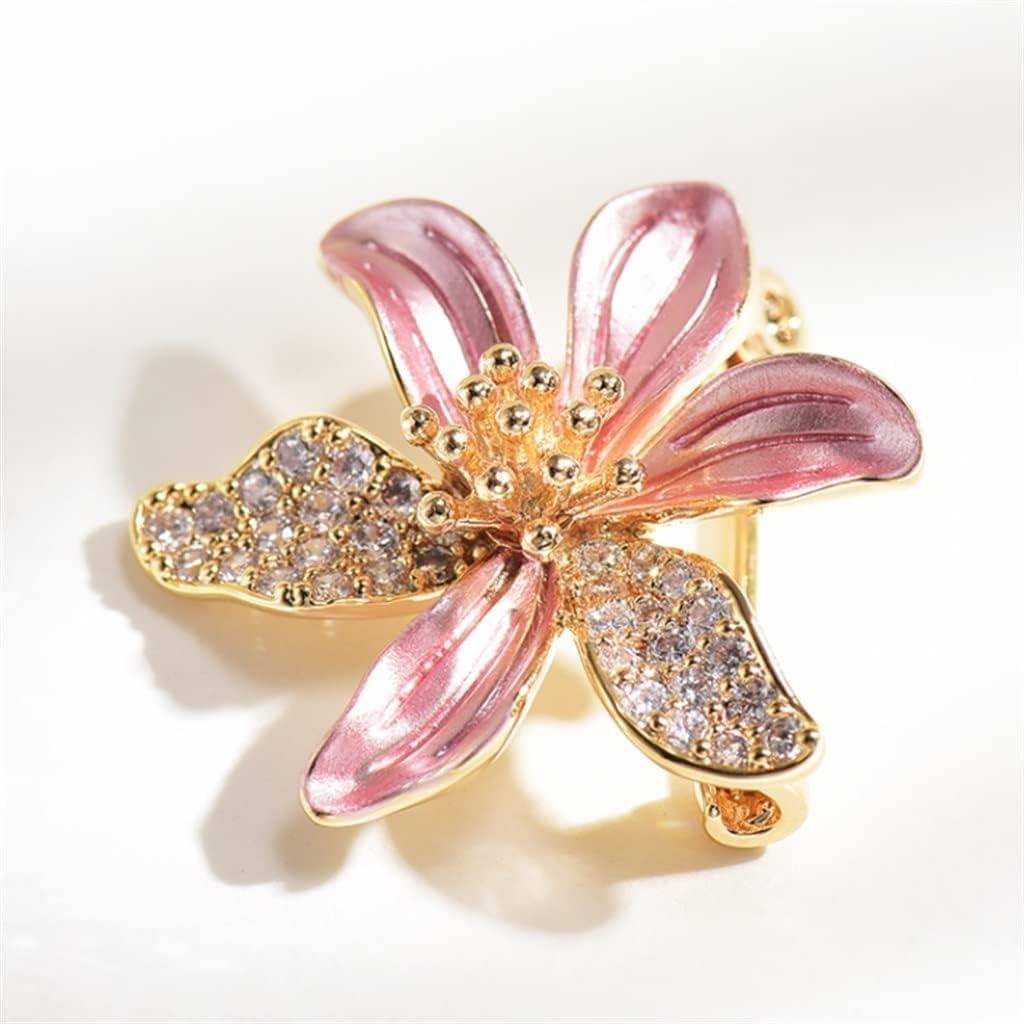 Flower Brooch Japanese Versatile Atmospheric Corsage Sweater Pins Fixed Personality Accessories(A), Size