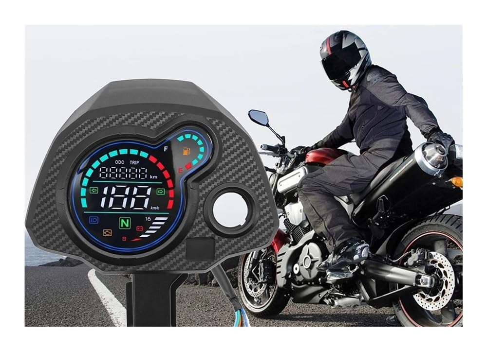 Moto Velocímetro Tacómetro Panel de instrumentos digital para motocicleta, tacómetro, velocímetro, voltímetro para Navi 110