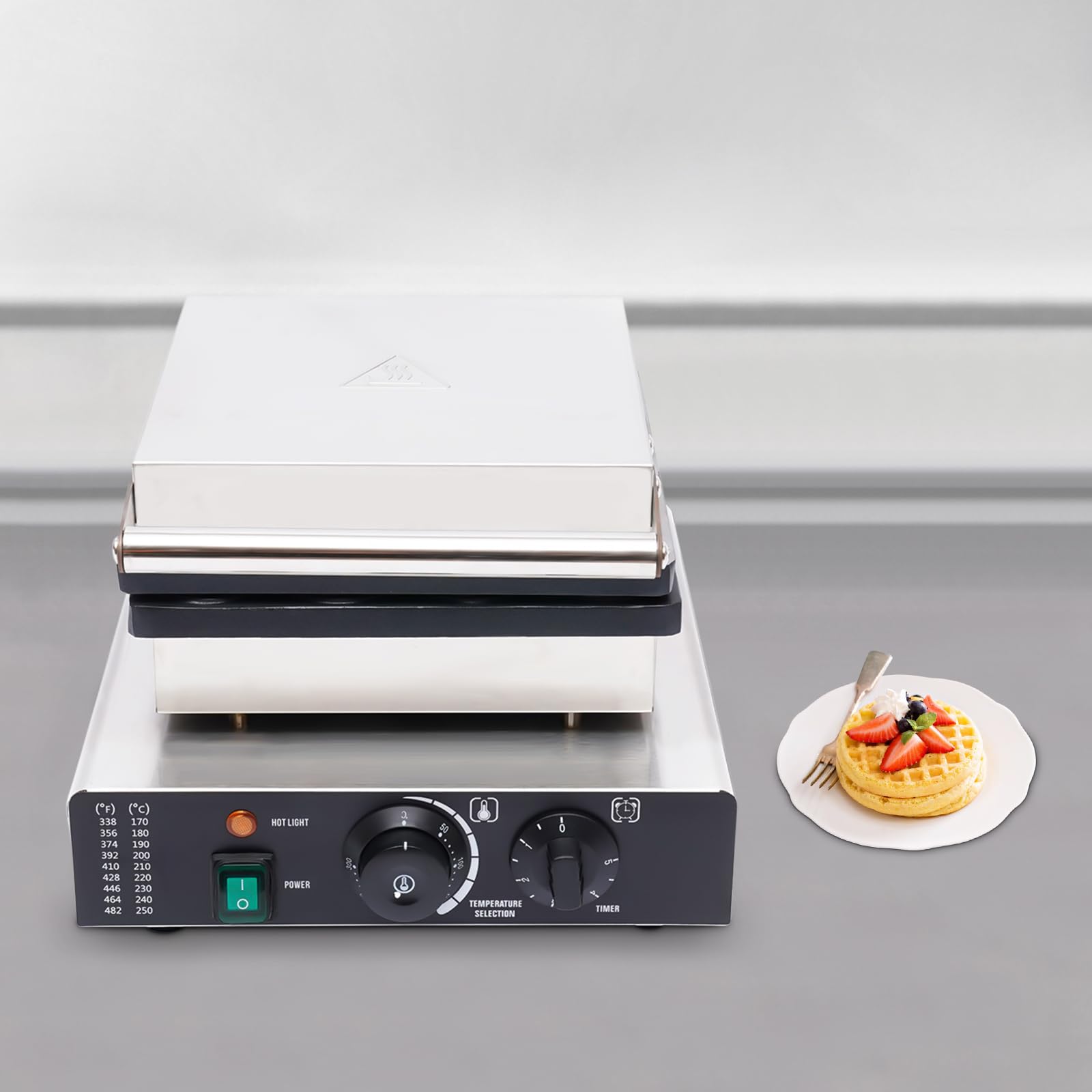 BOPRCSH Commercial 16PCS Mini Dutch Pancake Maker, Electric Pancakes Maker Machine Tabletop Nonstick Griddle Pancake Maker 122-572 ? Adjustable Temperature, for Bakery Kitchen Restaurant, 1750W