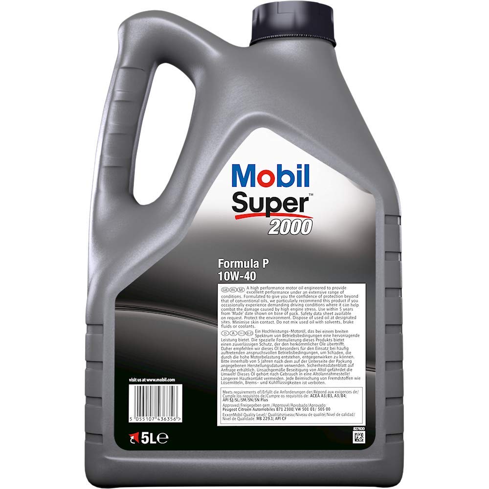 Mobil 1 050255 Super 2000 Formula 10W40 P, 5 L