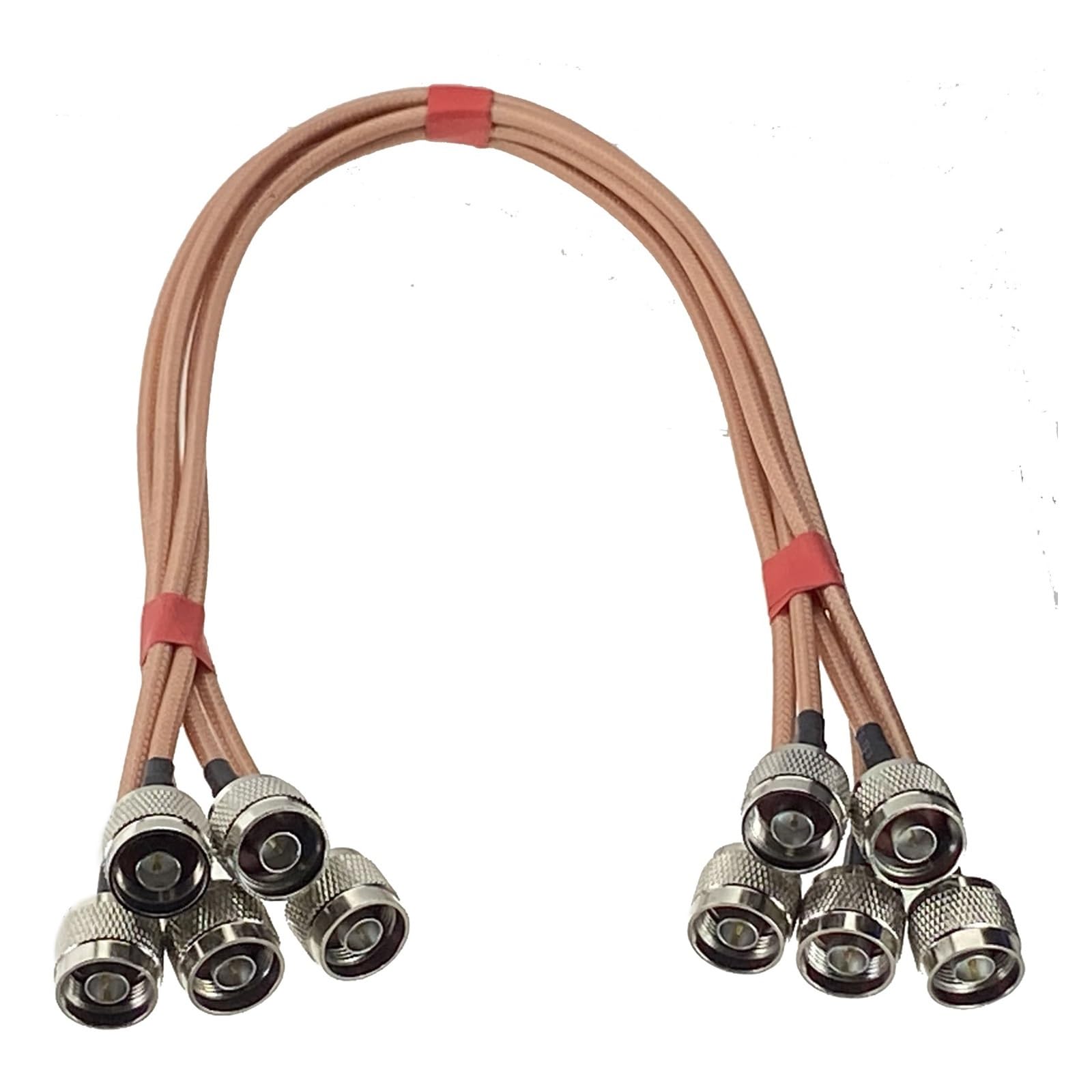 Câble coaxial RG400 à sertir avec connecteurs N mâles doubles (6 à 10 pieds), cosses à sertir, double fiche N mâle vers fiche N mâle.(4Pcs,2FT (60CM))