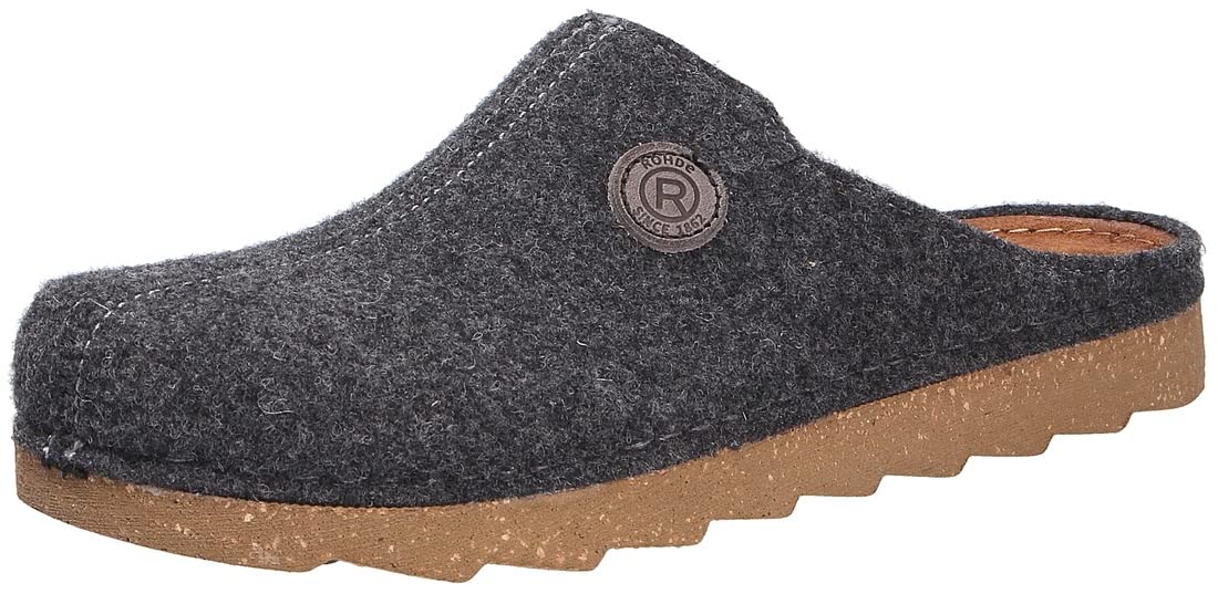 Rohde Foggia-H 7100 Mens Slippers Soft Felt gray 40 EU 7 5 US