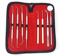 Vista 14 de Kit de 4 puntas dentales para cuidado bucal de acero inoxidable para higiene dental, raspador de dientes profesional, sarro, escalador dental