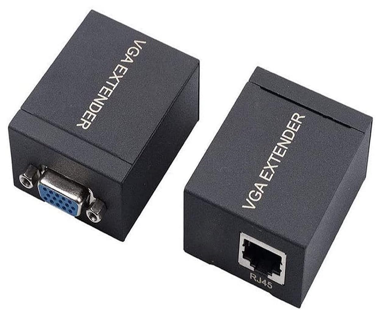 SANCY VGA Extender Over Cat5e/Cat6/Cat7 – 60m (196ft) VGA Transmitter and Receiver Kit, 1080p, 3D Compatible for Computer, TV, CCTV