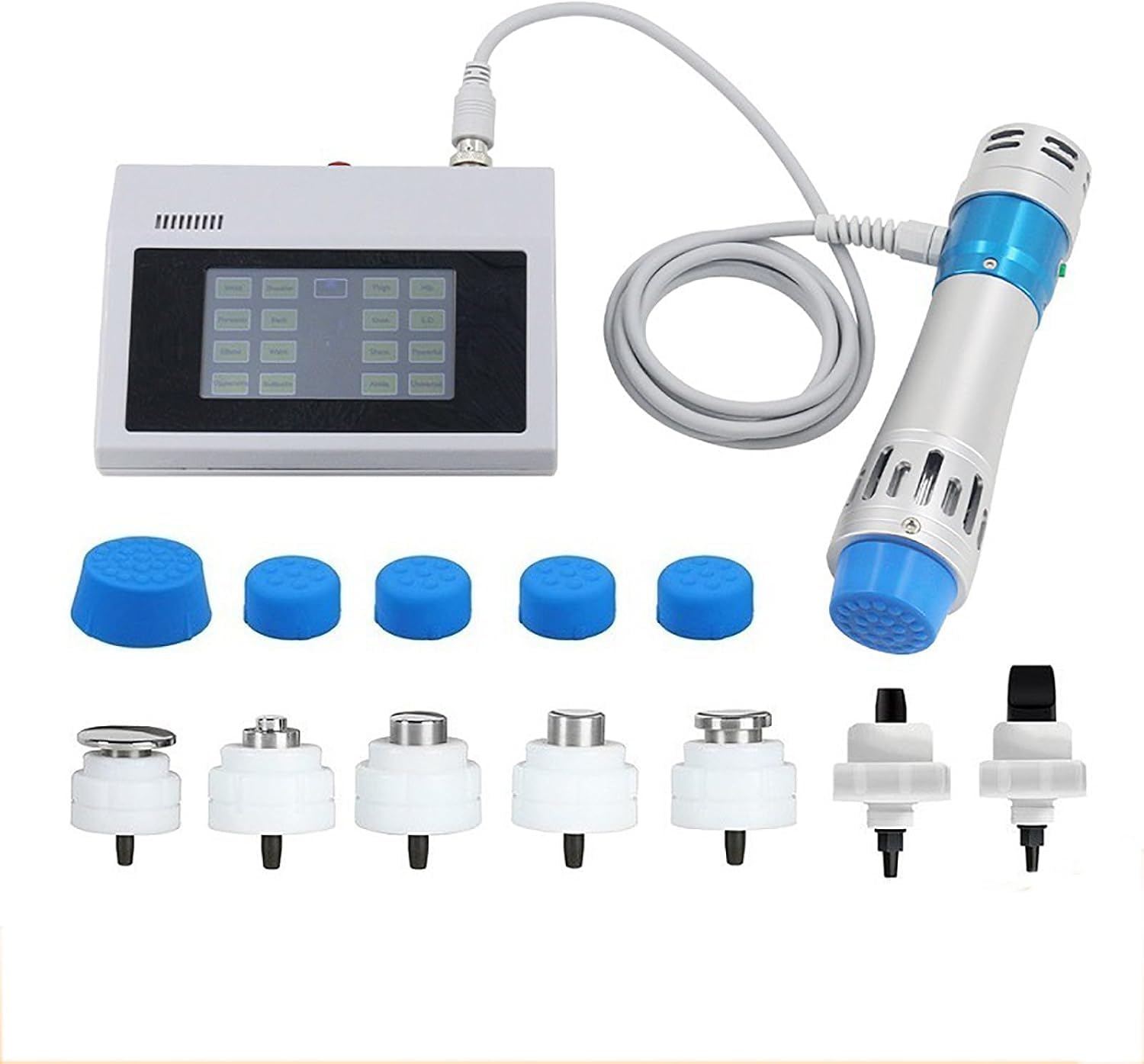 Apparecchio Per Terapia A Onde Durto, 1 Impugnatura Con 7 Sonde, Frequenza 1-18 Hz, Energia 10-300 Mj, Dispositivo A Onde Durto Non Invasivo Per Uso Corporeo.