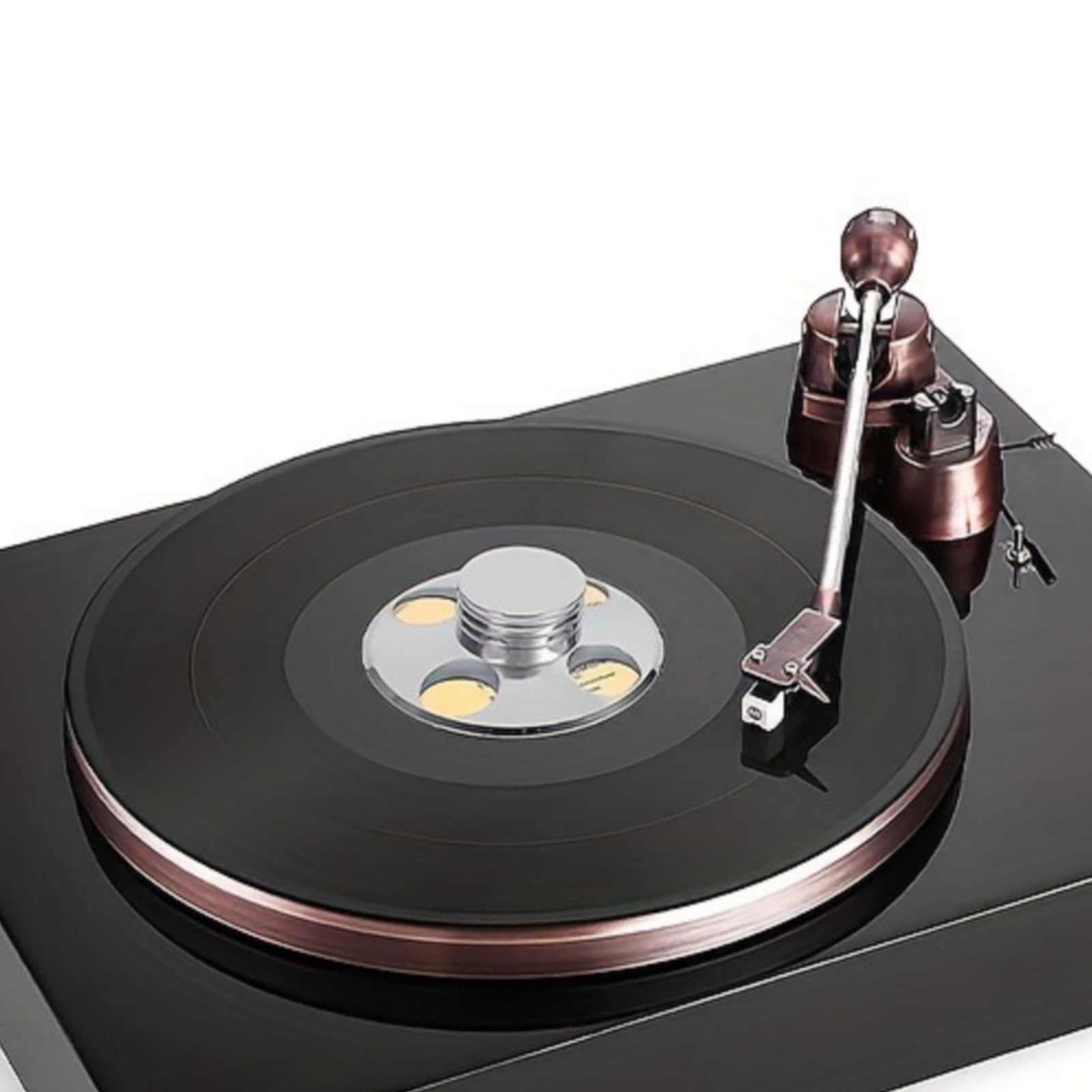 Stabilizzatore Antivibrazione Peso Disco Audiophile Pressadischi per Audiofili, Collezionisti di Vinili, Argento, 240g