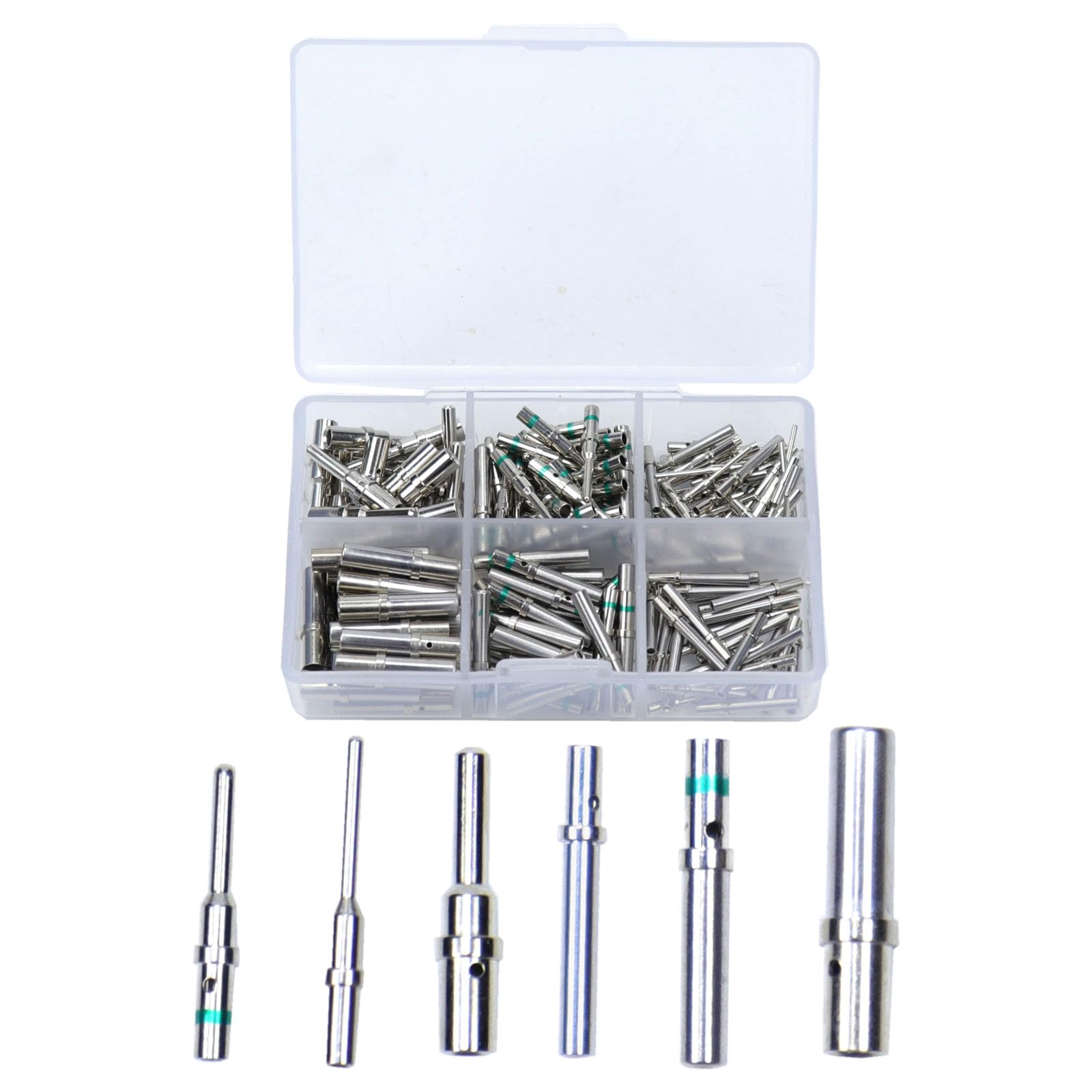 180 Pcs for Deutsch Connector Pins and Sockets Solid Contacts Size 12 16 20 Male Female Terminals DT Series Pin Stainless Steel for Deutsch Solid Contact Kit Solid Contacts Socket Connector Wire