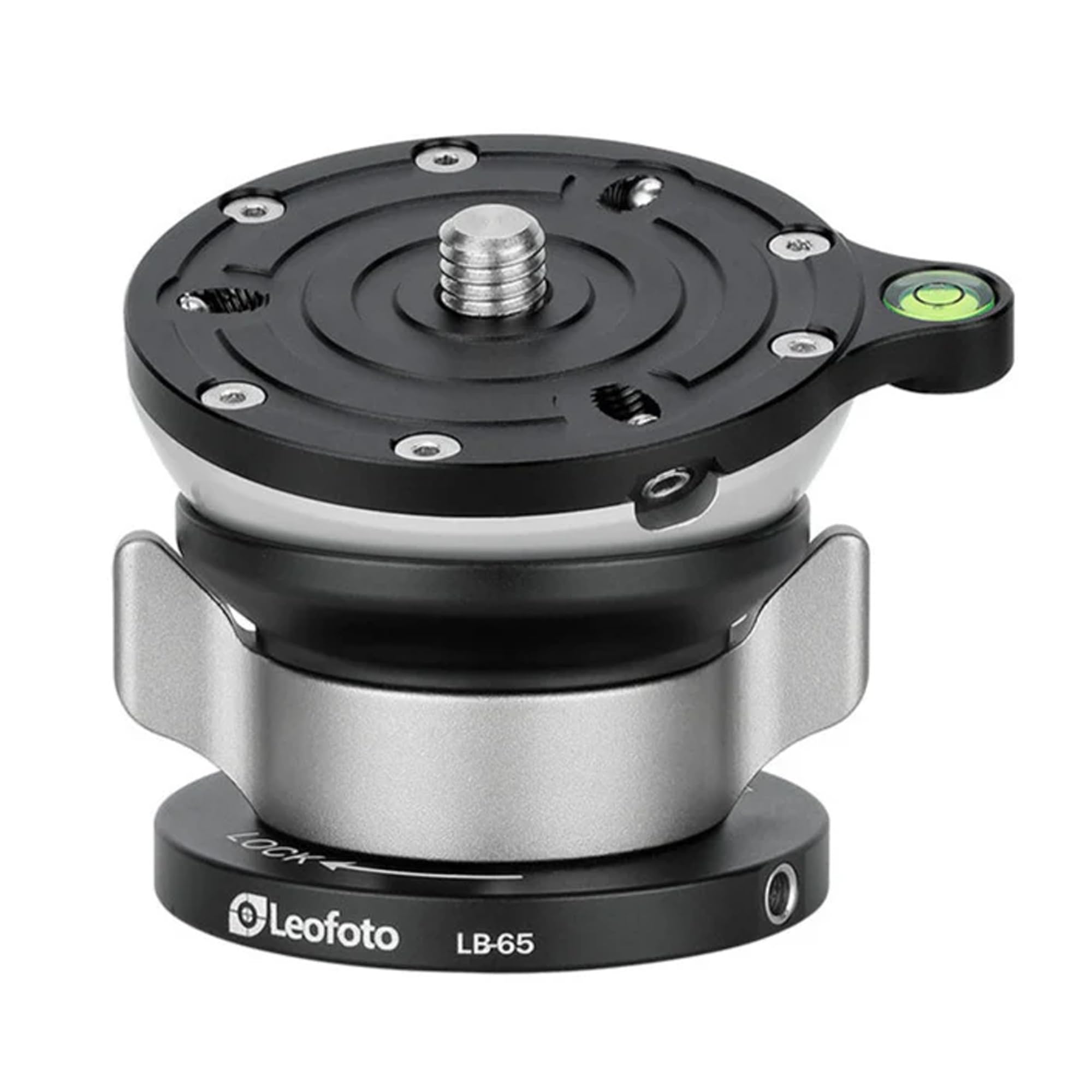 LB-65 65mm Leveling Base for Tripod w Butterfly Lock Collar 39.6lb Max Load +/-15° Tilt