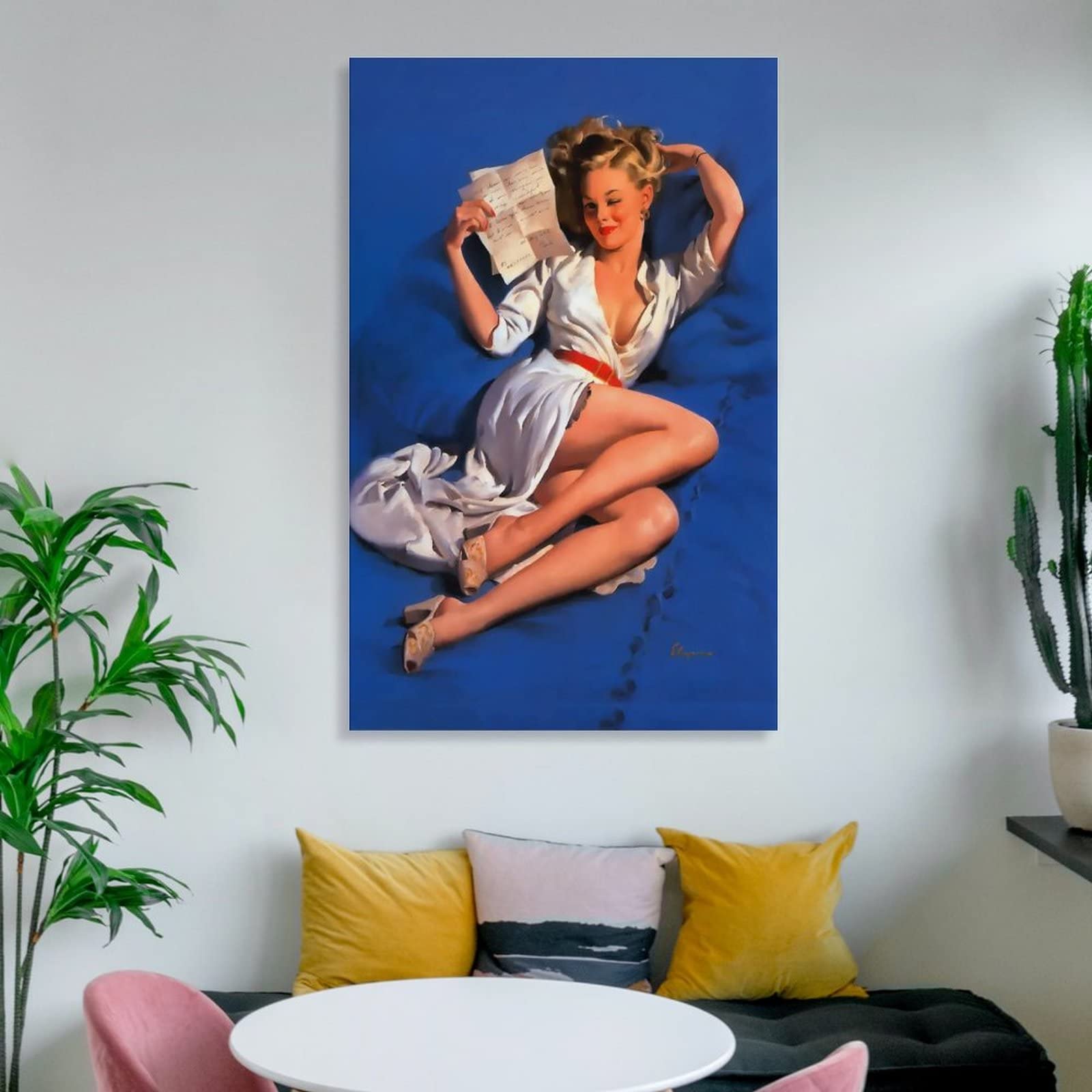 Amazon.co.jp: Gil Elvgren 芸術家 ギル・エルフグレン ピンナップ絵画 