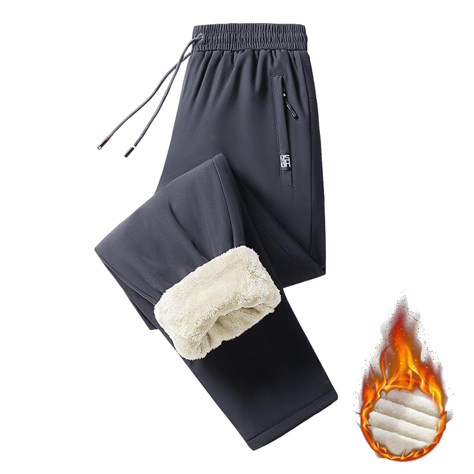 Pantalones de Entrenamiento de Polar de Cordero, cálidos, Resistentes al Viento y de Invierno para Hombre