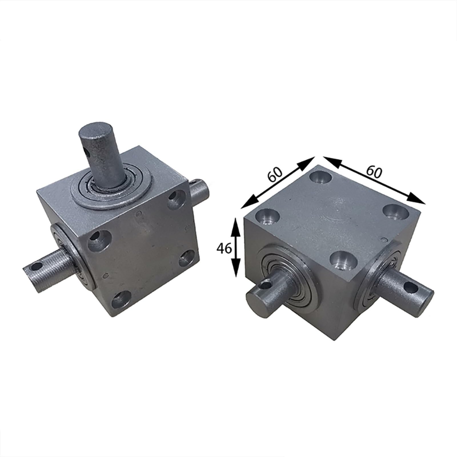 Transmission Angle 1pcs 90 Degree Small Right Angle Steering Gearbox 1.5M 20T Gear Ratio 1:1 Aluminum Alloy Shell 2 Or 3 Shaft Gear Commutator Driver Shaft (Color : 3 Output Shaft)