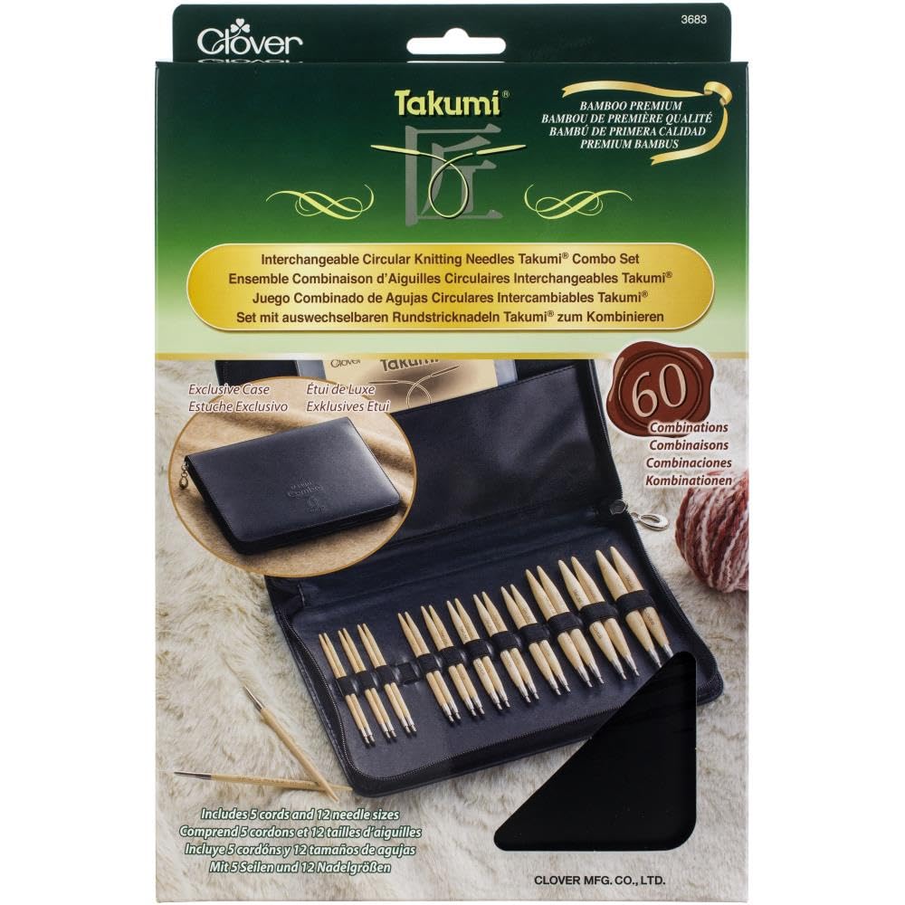 Clover Set di ferri da maglia circolari in bambù