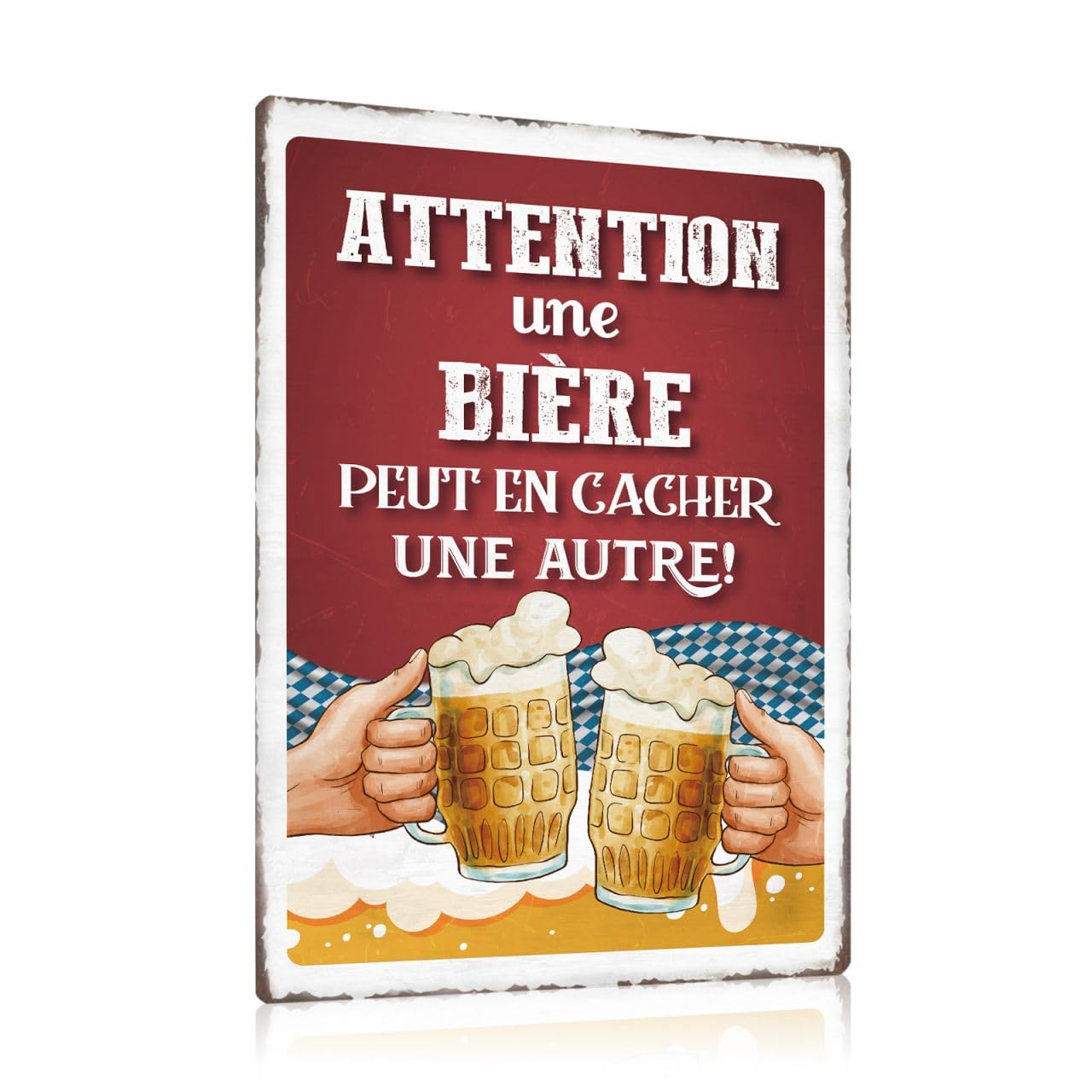 Plaque métal lorsque l' alcool entre - PLAQUES METAL/Bar & Humour