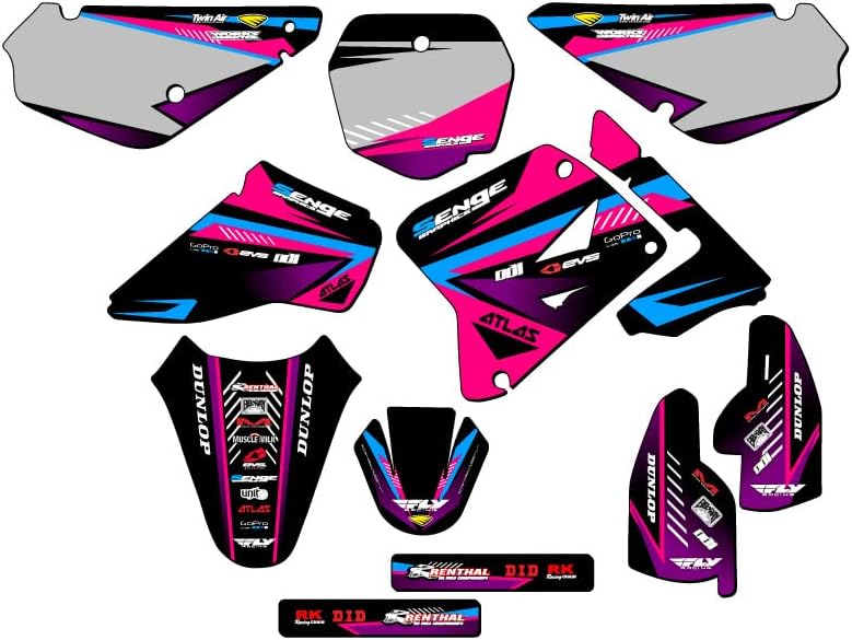 2005-2023 RM 85 Surge Purple Senge Graphics Complete Kit with Rider I.D. Compatible with Suzuki