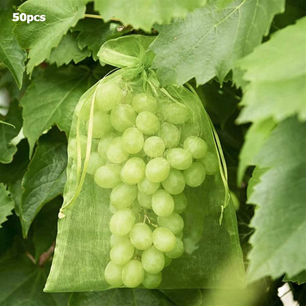 50 sztuk siatkowych torebek do uprawy 17x23 cm siatki ze sznurkiem warzyw owocowych ogrodowych