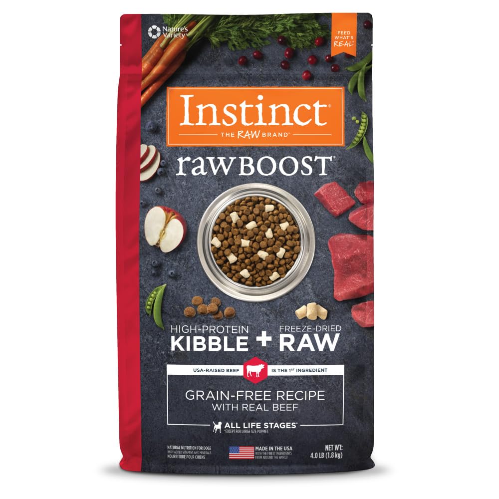 Instinct Raw Boost Kibble Beef Dry Dog Food 4lb