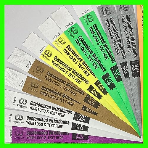 Bracelets Tyvek anti-fraude contre la fausse billetterie, lot 500 pass sécurité 19mm