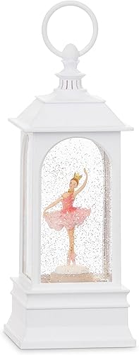 Raz 4040515 - Linterna de agua musical bailarina bailarina, 9.25 pulgadas, color blanco