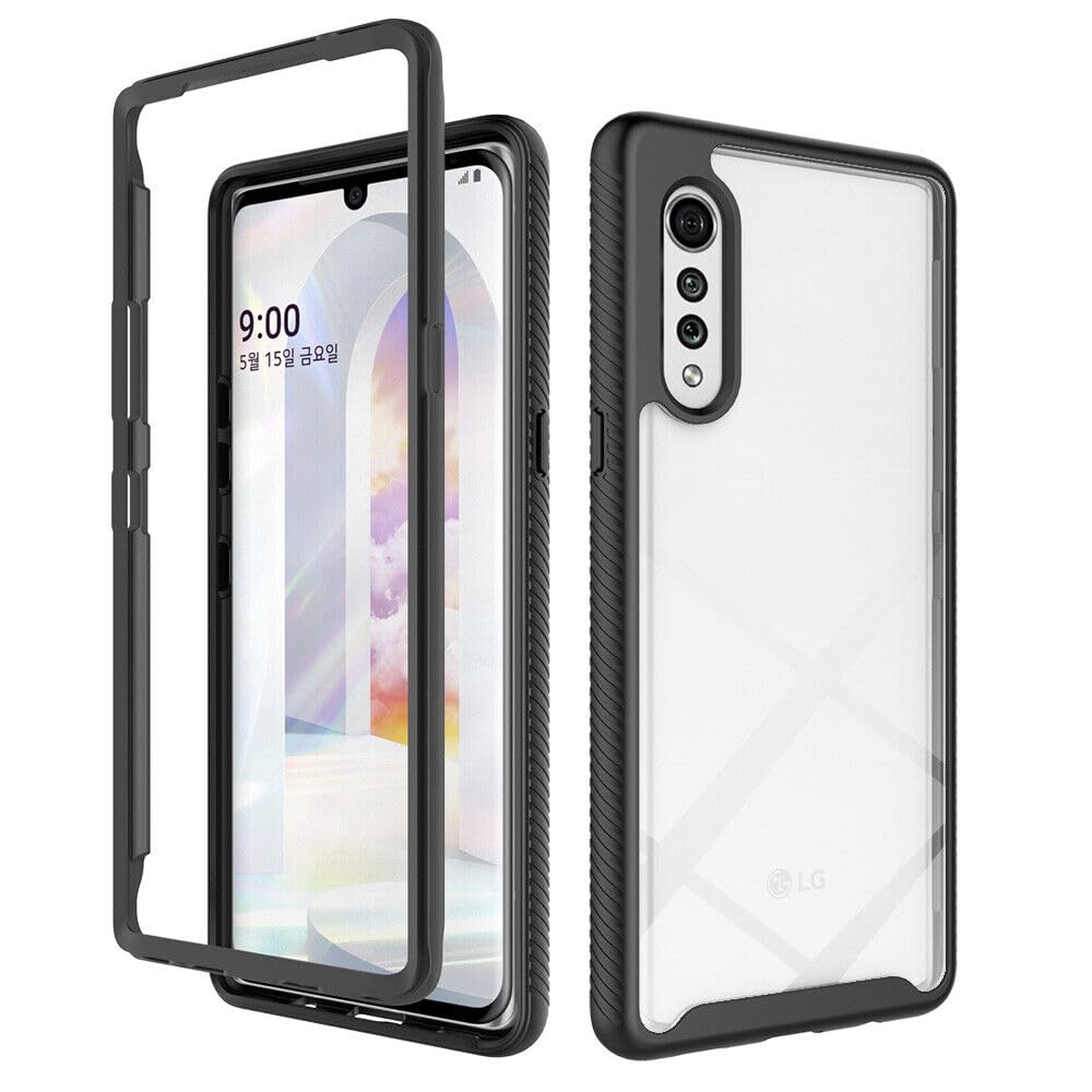 Niopiee for LG Velvet 5G Case Hybrid Drop Protection Clear Case Heavy Duty Hard Rugged Anti-Slip Bumper Anti-Scratch Armor Protective Phone Cover for