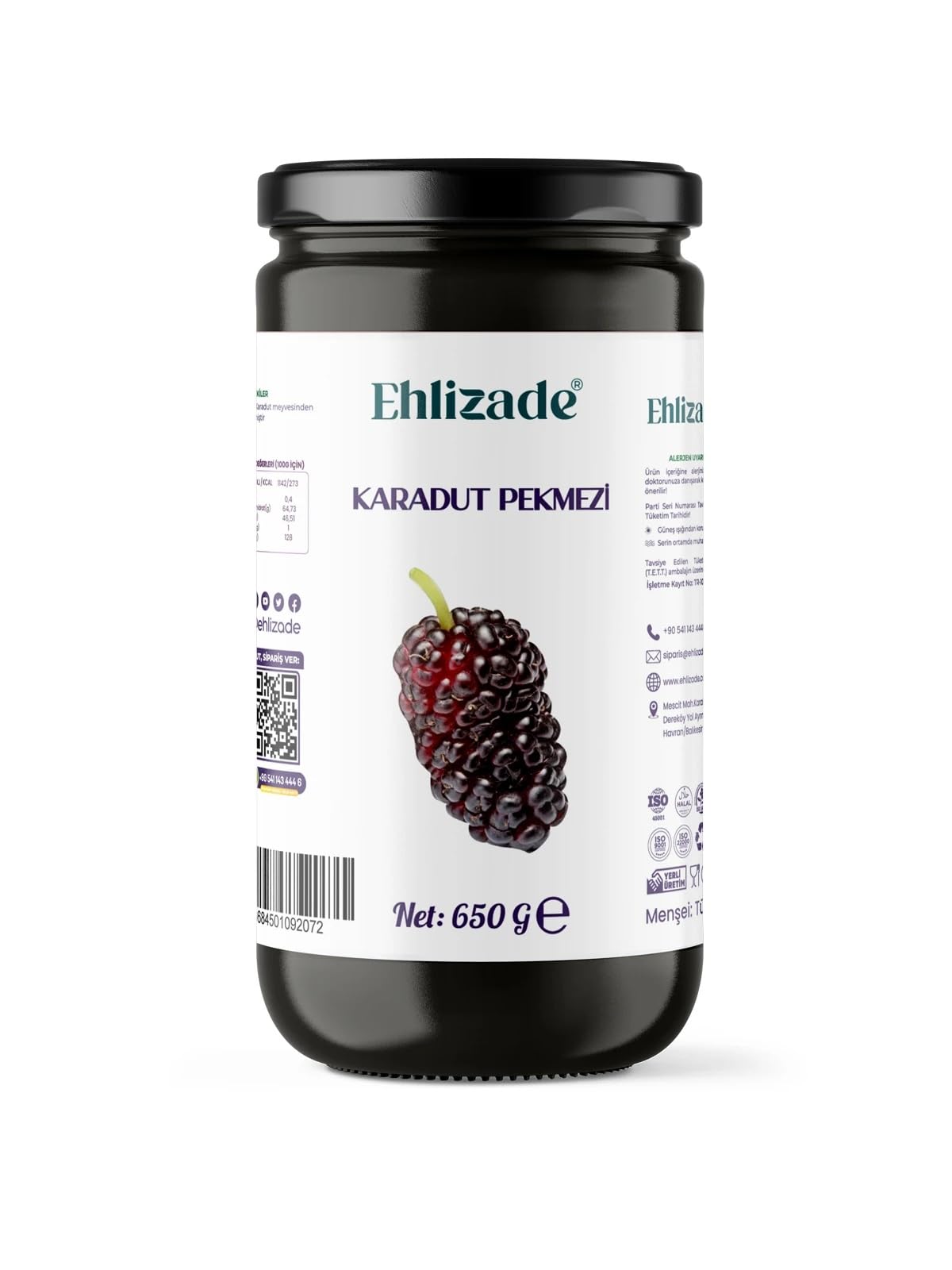 Ehlizade Karadut Pekmezi 650 Gram