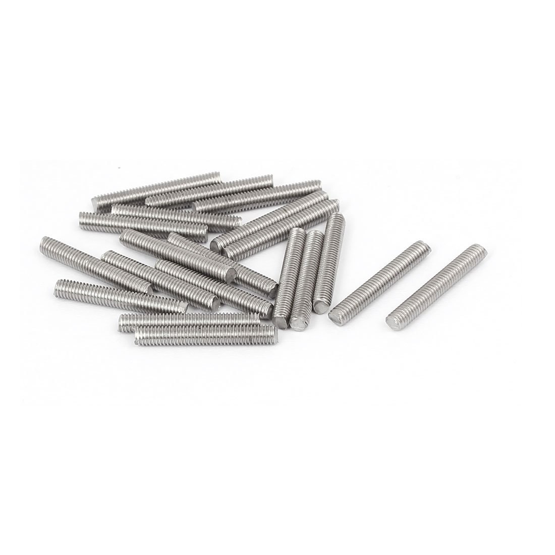 Uxcell Silver Tone Sourcingmap M3 X 20Mm 0.5Mm Pitch 304 Stainless Steel Fully Threaded Rods Fasteners 20 Pcs