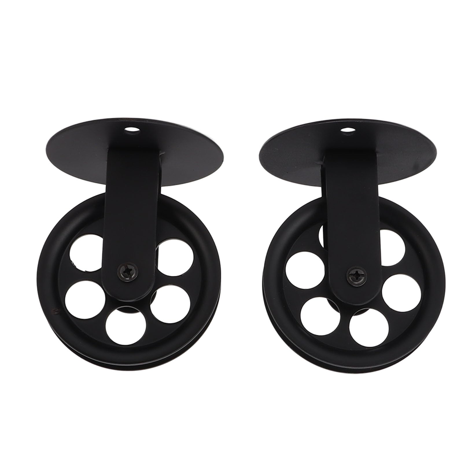 Pulley Wheels Set, 2pcs Industrial Farmhouse Wall Mount Pulley Metal Vintage Wall Ceiling Mount Pulleys Rustic Industrial Gazebo Pulleys Lifting Towing Pulleys for Hanging Lamp