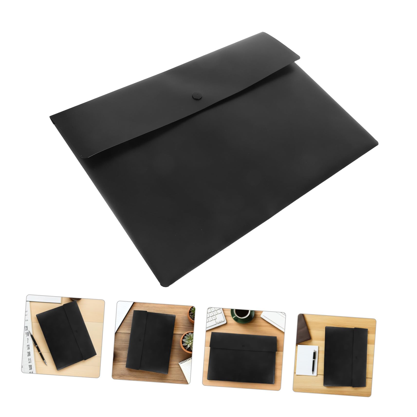 10 Pezzi Buste Documenti Plastica con Bottone Chiusura Scatto Organizer Resistenti Impermeabili per Ufficio Scuola e Business Porta Documenti Eleganti e Funzionali