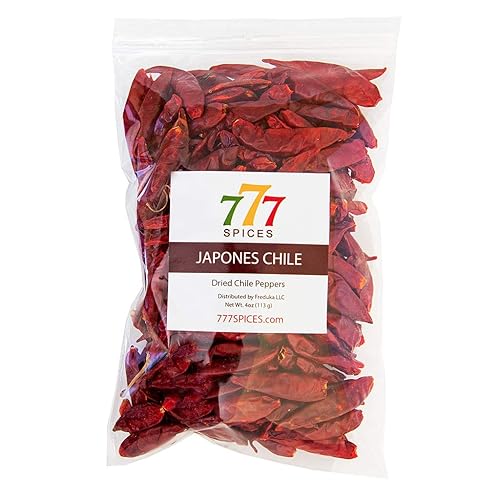 Pimientos de chile enteros secos japones de 4 onzas, pimiento rojo japonés, cápsulas de chile Seco para auténtica comida mexicana, bolsa resellable