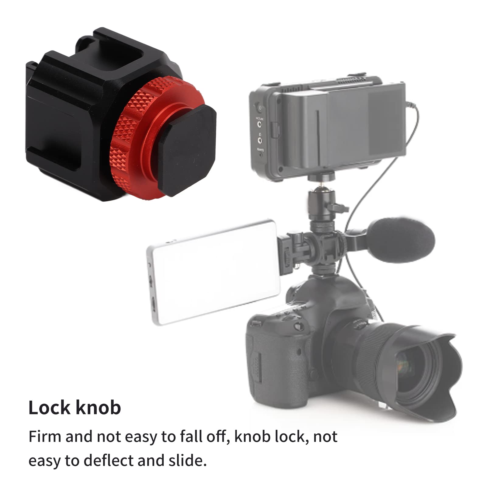 Hot Shoe Adapter Extension Bracket, Adapter Extension Bracket, Light CNC Machining, Wide Applicability for Microphone for Fill Light