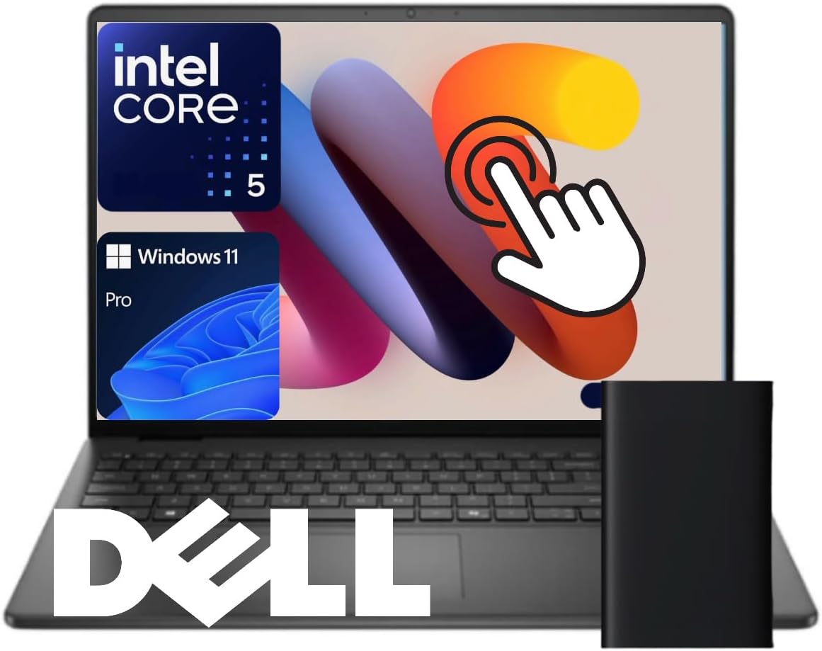 Dell Inspiron 15.6" Touchscreen Business & Student Laptop, 13th Gen Intel Core i5 (Beat i7-1250U), 16GB RAM, 1TB Storage(512GB SSD & 500GB External), Win 11, Earphone Jack