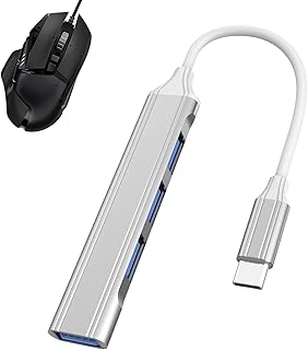 Mini USB Hub Extensions, USB 3.0 Port Splitter, USB 4 Port Extender, Type C USB Expansion Dock, USB 4 in 1 Expansion Dock for Laptop, Flash Drive, Printer, Keyboard, Mouse, Fast Data Transmission