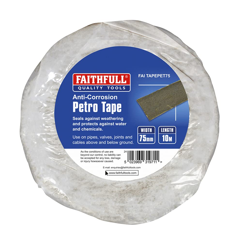 Ruban anti-corrosion Faithfull TAPEPET75 Petro multicolore de 75 mm x 10 m