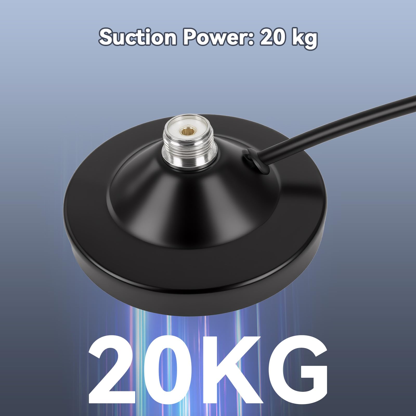 Retevis CB Funk per Radio CB, Lunghezza 120cm, 150W, Connettore PL259, Impedenza 50 Ohm, Antenna CB con Cavo RG58 da 5 m, Supporto magnetico, Antenna CB 27 MHz, Compatibile con CB Midland/Retevis