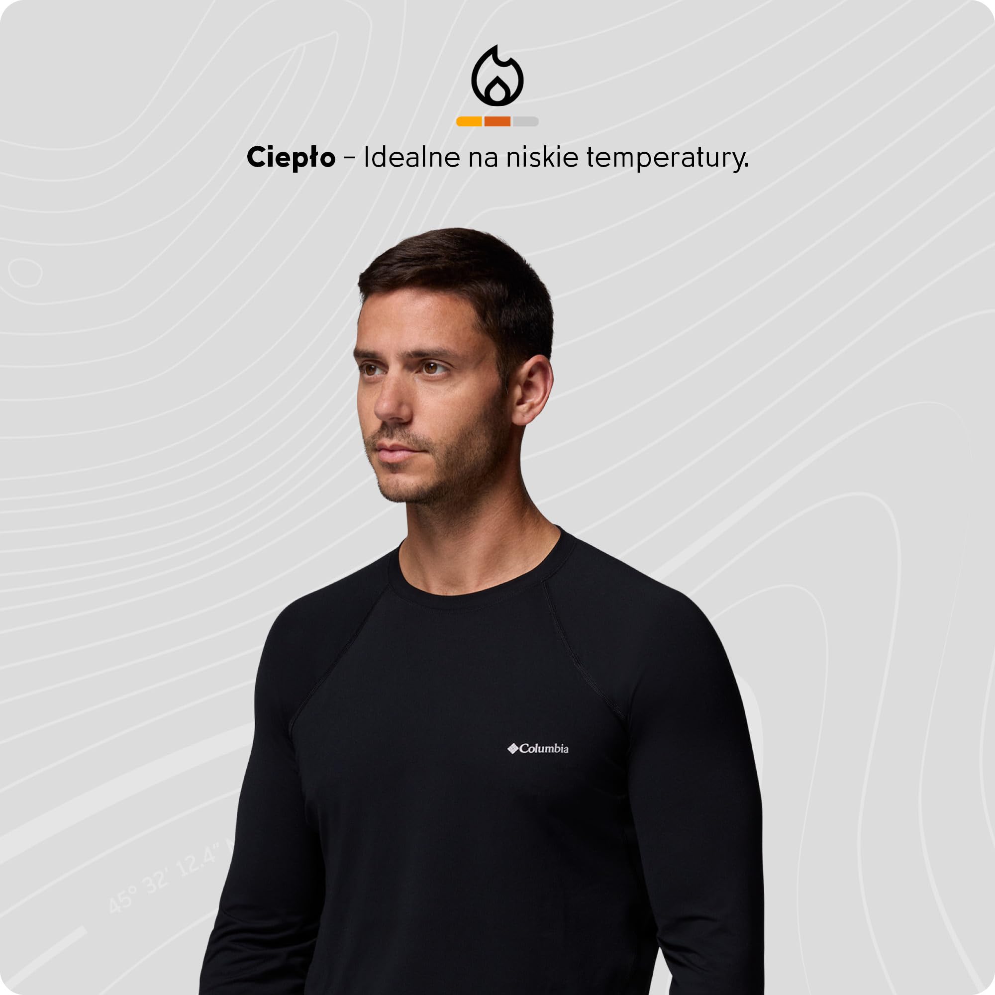 Columbia Męska Koszulka z Długim Rękawem, Midweight Stretch