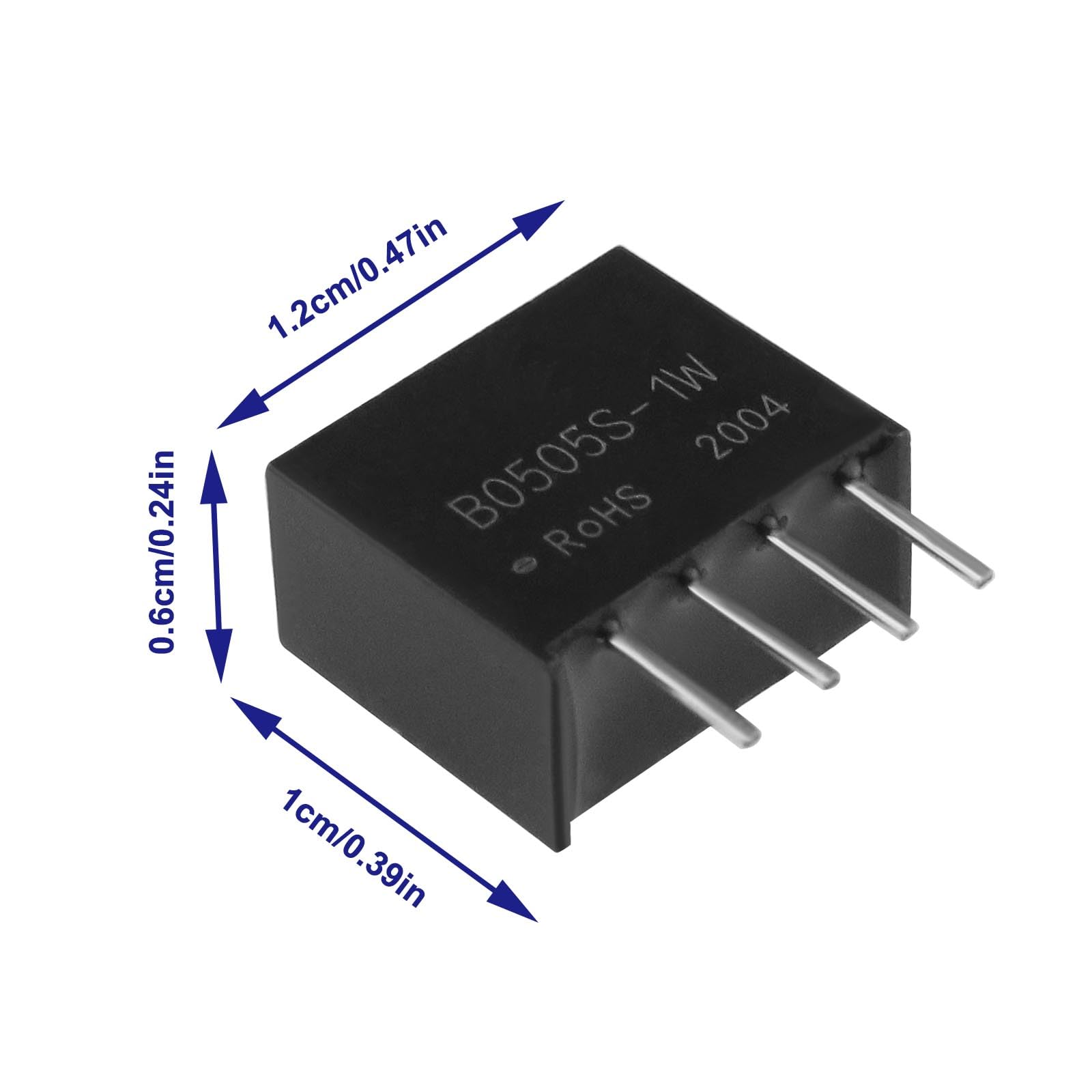 The Lord of the Tools 4 Pezzi Nero 4 Pin DC-DC 5V B0505S-1W Trasformatore Di Isolamento DC-DC Da 5V A 5V B0505S-1W Modulo Di Alimentazione Tensione Di Ingresso Fissa 1W