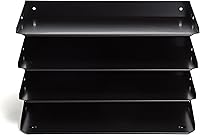 Vista 5 de Huron Desktop Horizontal 4-Slot Legal File Binder Organizer Storage Letter Tray, Black Commercial Grade Steel