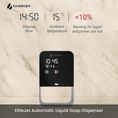 Miniatura 3 de EliteJet Dispensador automático de jabón líquido sin contacto, montaje en pared y encimera con doble potencia (USBbatería), pantalla LED, cuerpo de