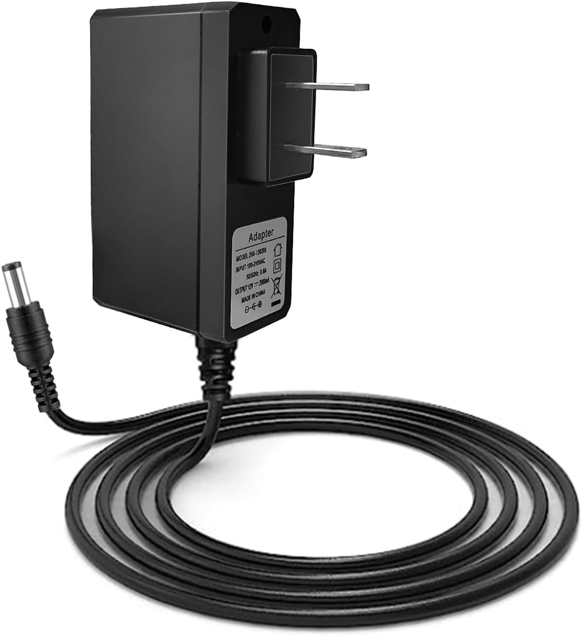 12V DC 2A Wall Power Supply Adapter with 2.1mm x 5.5 Plug 2A(2000MA) AC 100-240V to DC 12Volt Transformers, Switching Power Source Adaptor for 12V 3528/5050 LED Strip Lights